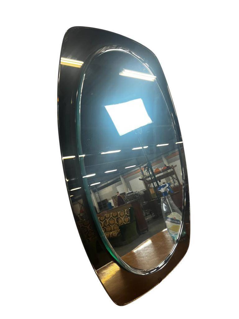 Vintage 70s wall mirror with smoked edge