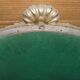 Golden bronze mirror with 55 cm shell