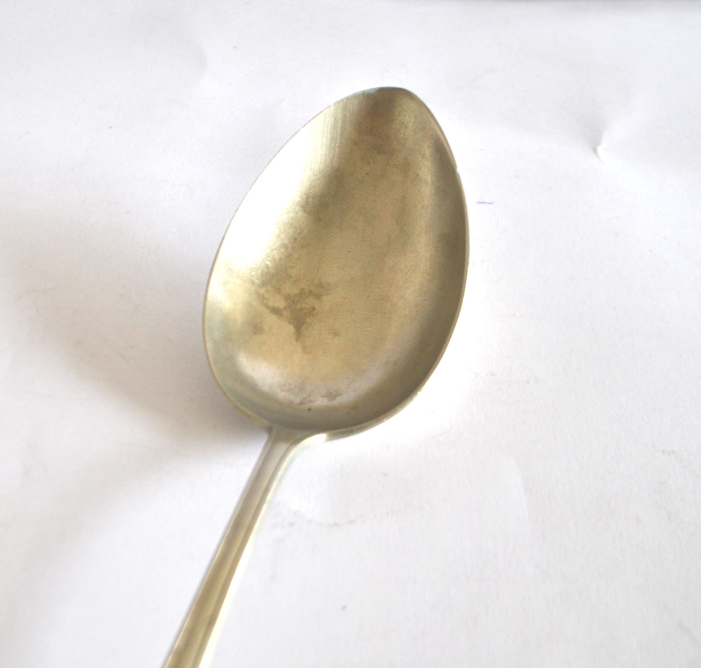 German silver-plated sauce spoon Gowe ALPACCA pearl decoration 26cm