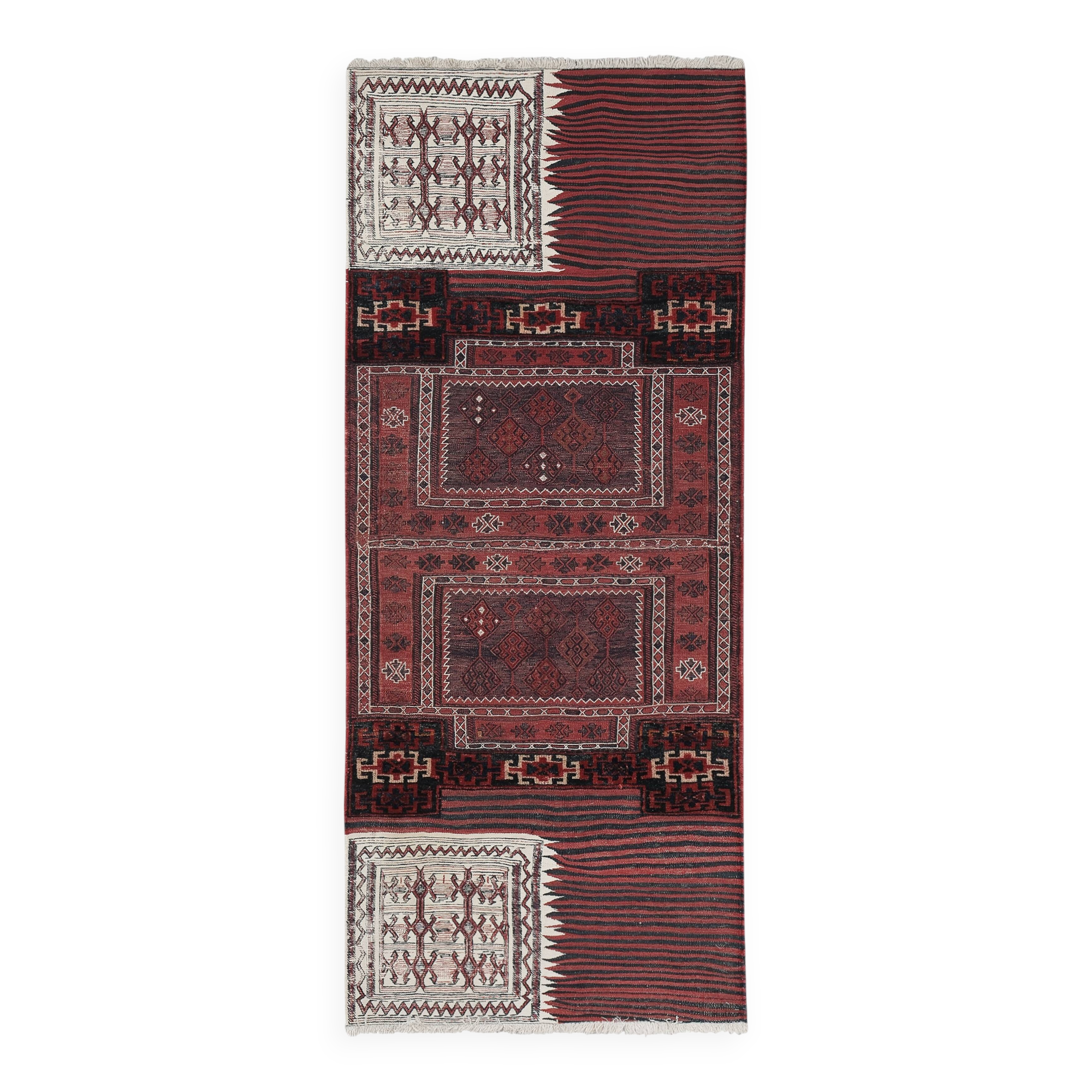 Vintage Turkish Oushak Rug Handwoven 95x235 cm