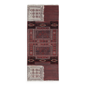 Tapis vintage turc de oushak tissé à la main 95x235 cm