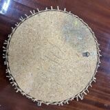 Round wicker mirror