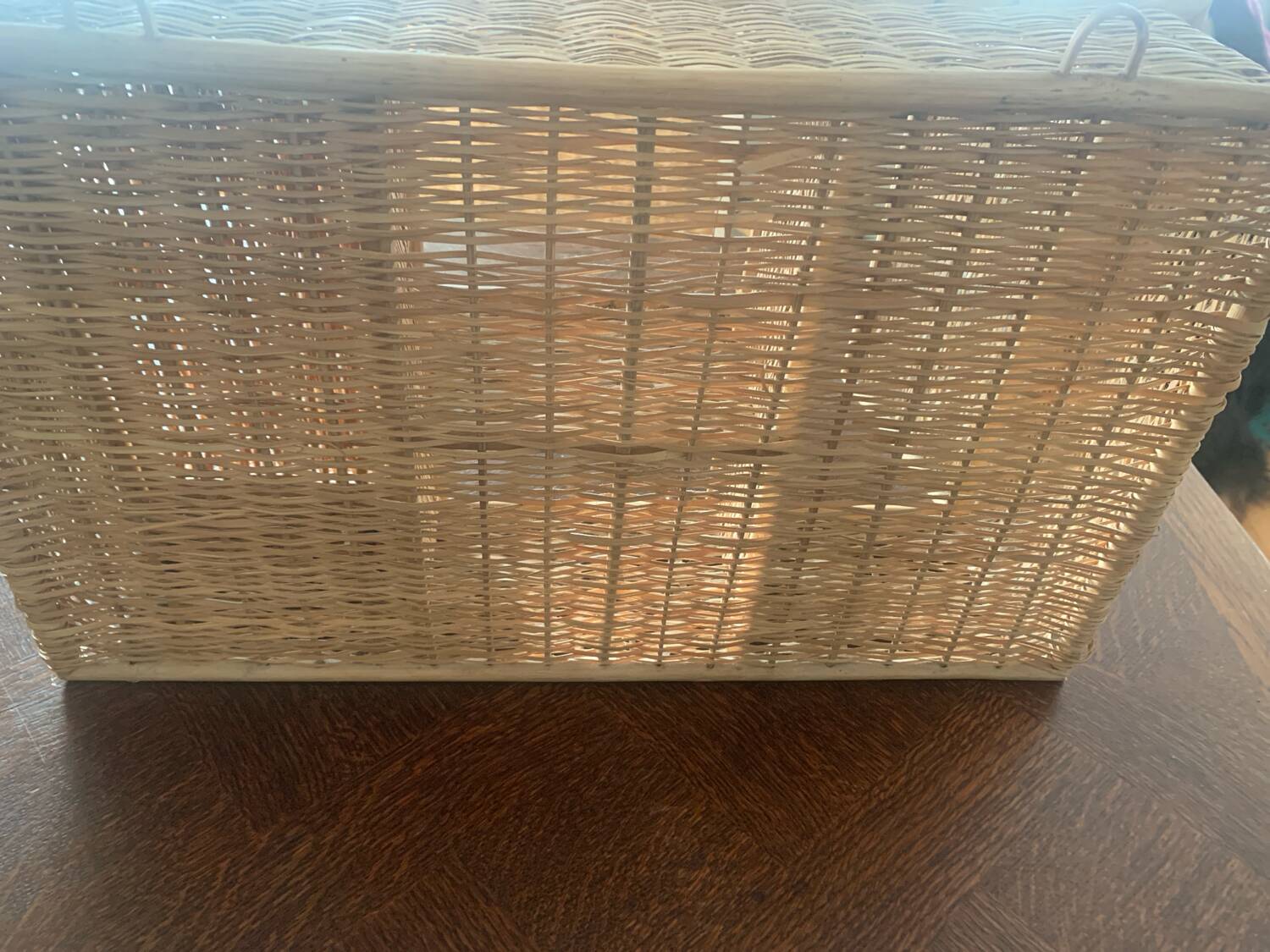 Rattan wall shelf