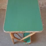 Rattan side table, magazine rack