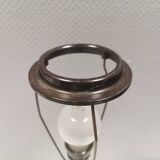 Old table lamp in solid brass with a bakelite socket and shade holder.