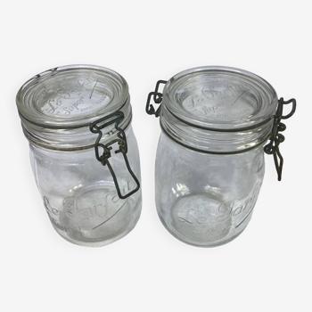 Set of 2 old Le Perfect jars