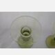 Pair of biot glass candlesticks