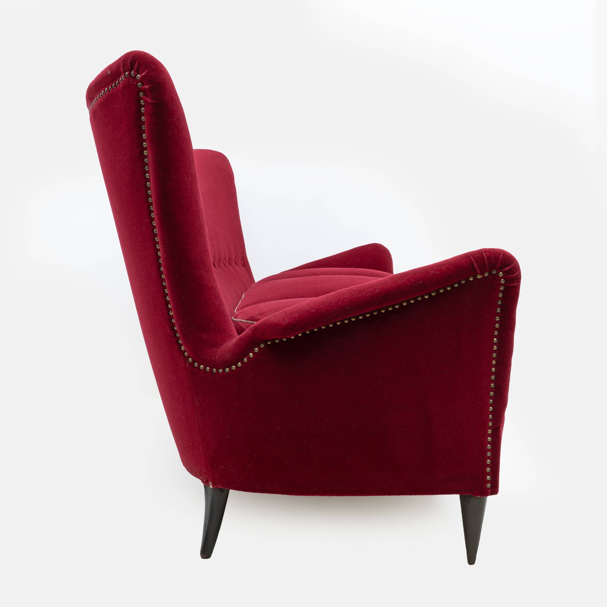 Gio Ponti Art Dèco Italian Sofa from Hotel Bristol Merano, 1950s