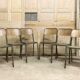 Set of 6 vintage wooden & metal chairs