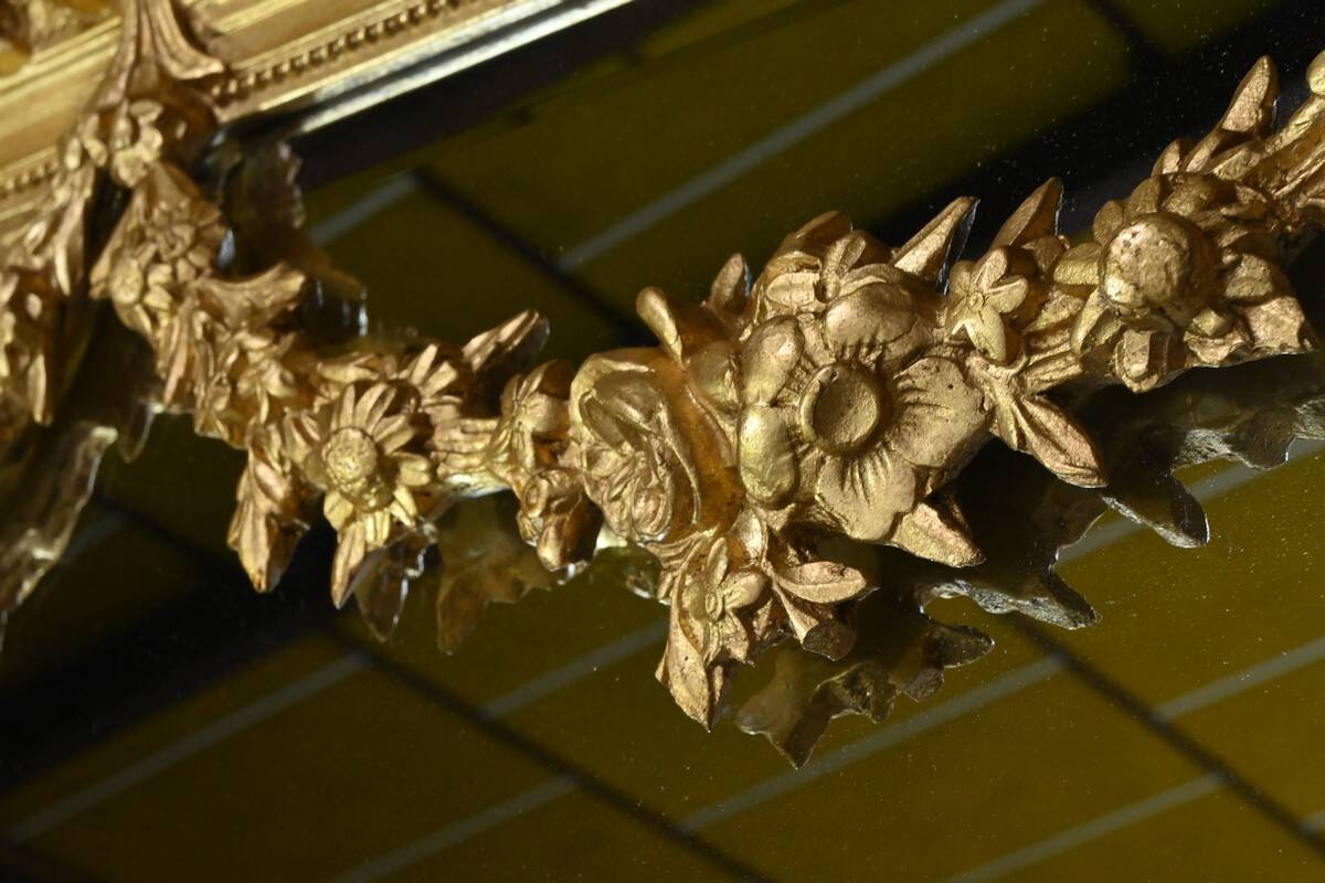 Gilded Wood Mirror, Louis XVI Style – Part 2 of the 19th Century