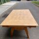 Renovated 1950s wooden Art Deco extendable dining table.