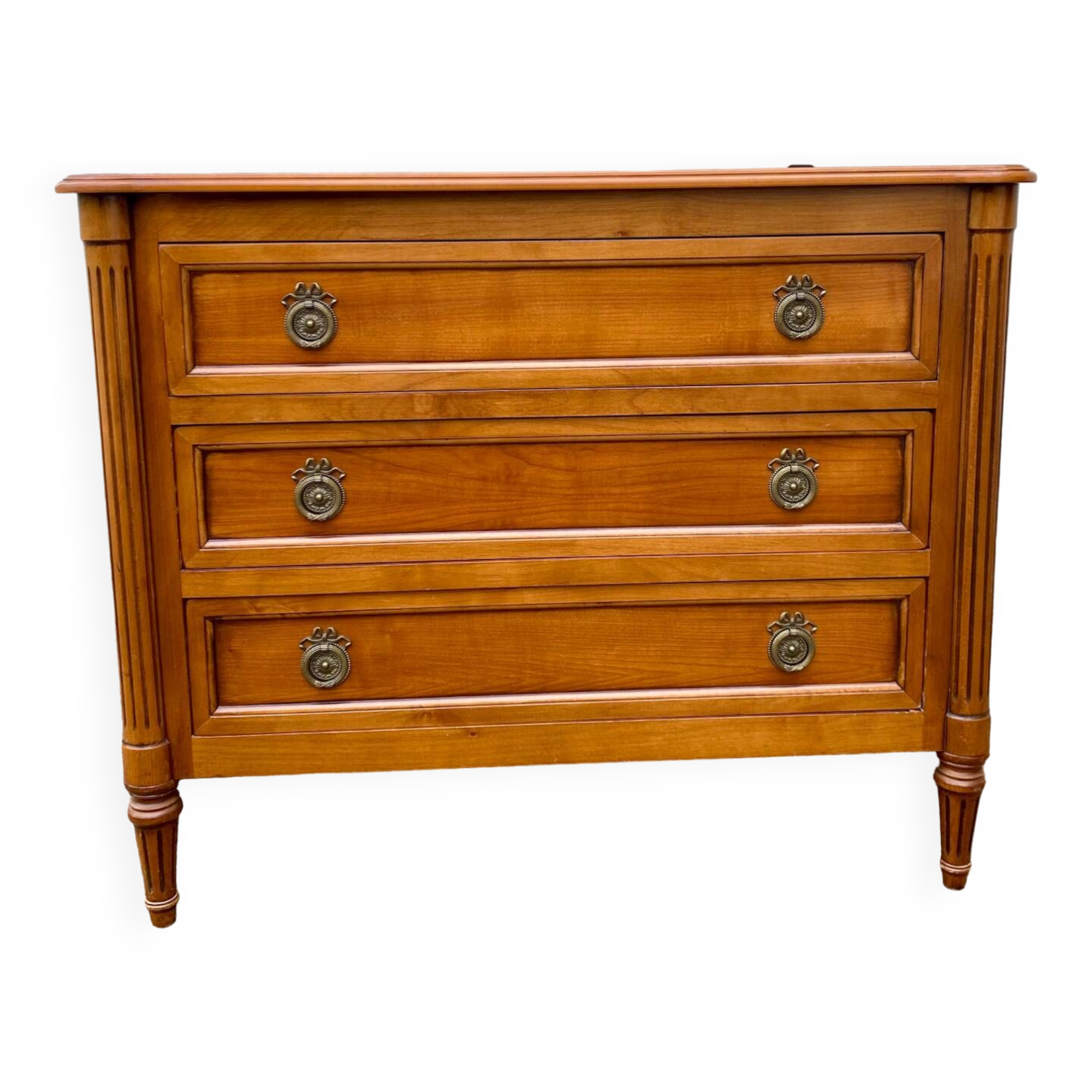 Magnificent Louis XVI style chest of drawers with three drawers