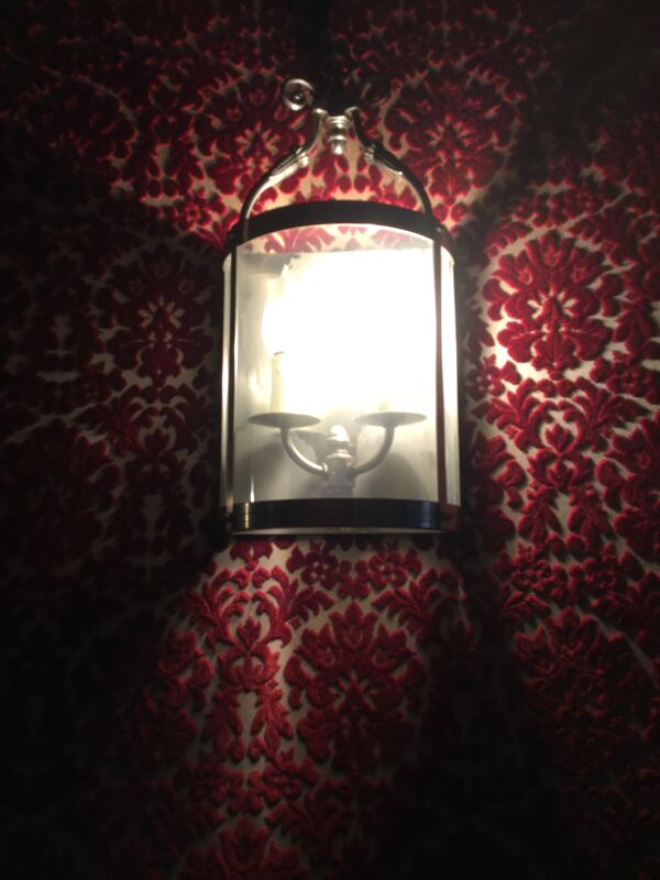 Applique en métal gris façon étain