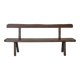 Brutalist bench made of solid elm by Olavi Hanninen, Aranjou edition 1950.