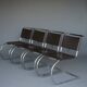 x4 Cantilever MR 10 chairs in the manner of Ludwig Mies van der Rohe.