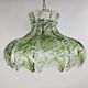 Pendant lamp by Mazzega with loose leaves of ice glass in transparent and green