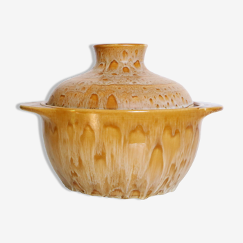 Saladier, ou soupière, en céramique, Niderviller motif Fauve