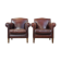 Lot de 2 fauteuils design en peau de mouton