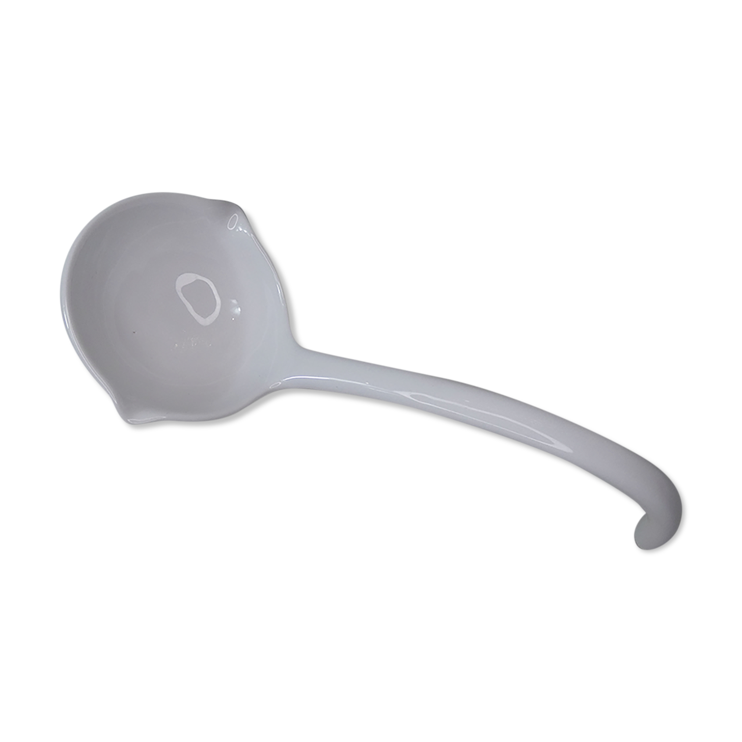 White ceramic ladle