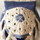 Pair of ceramic elephant side tables