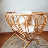 Rattan baby cradle