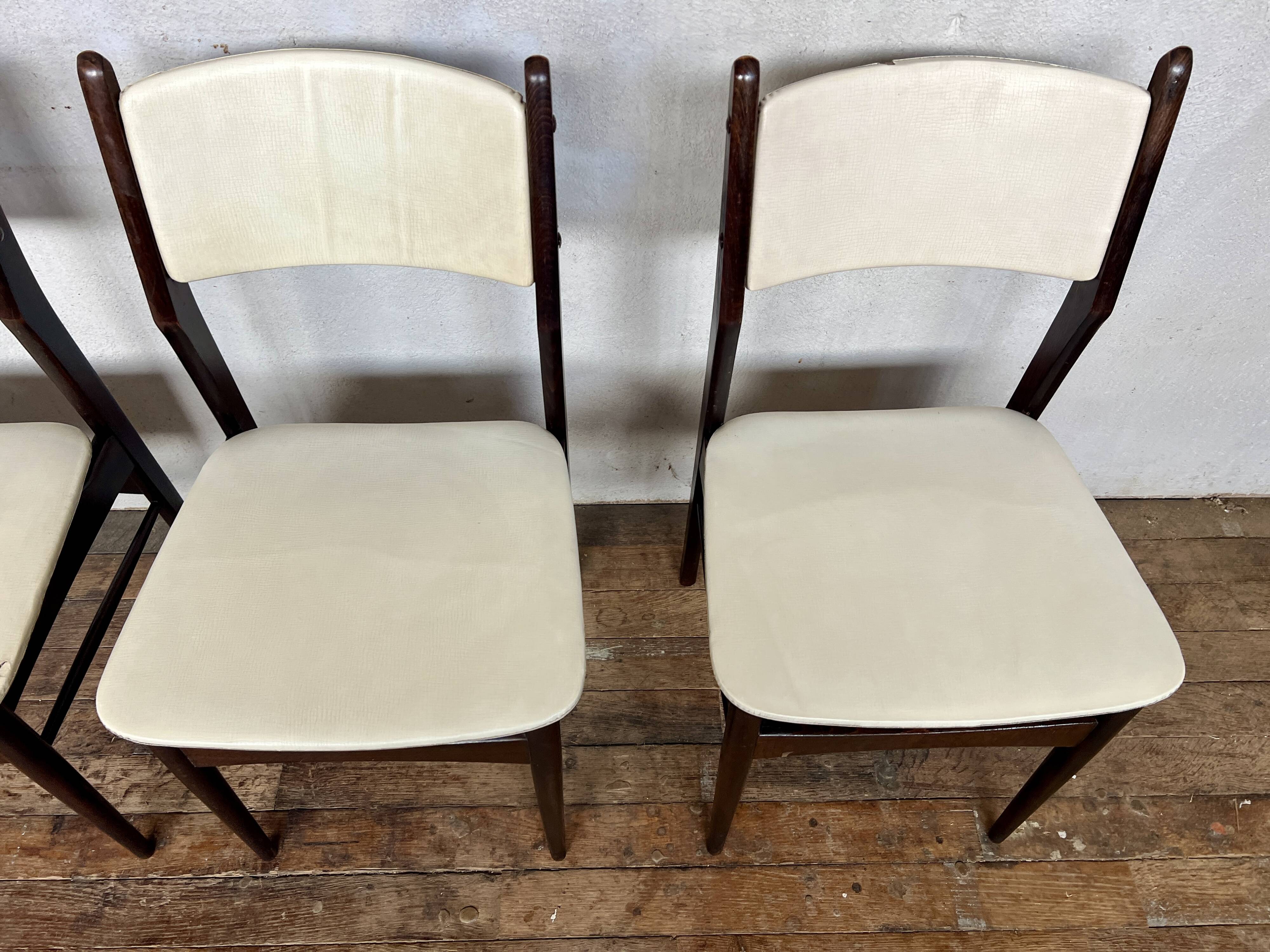 Set of 6 vintage 1960s chairs