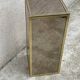 Wooden pedestal / corner column in chrome plated multi-sided mirror