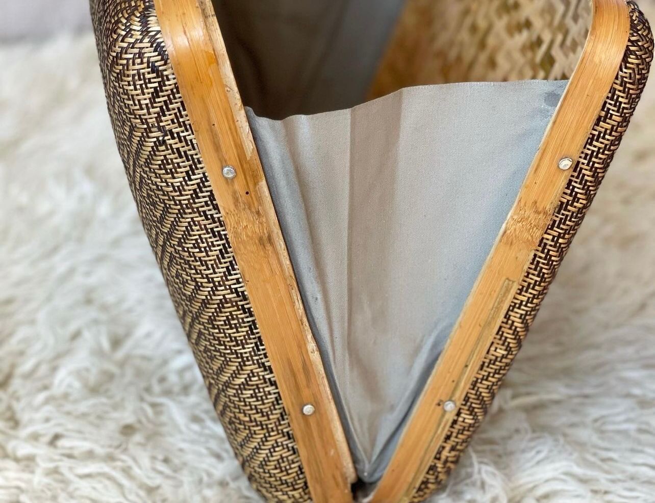 Rattan suitcase 1960