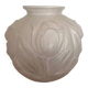 Round vase decorated with tulips