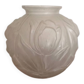 Vase boule à décor de tulipes