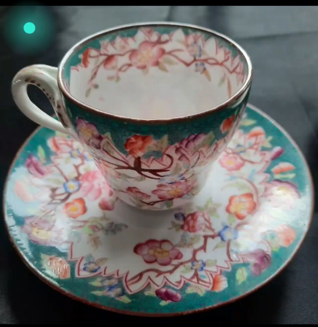 4 cups and under cups of the 19th century earthenware factory of sarreguemines