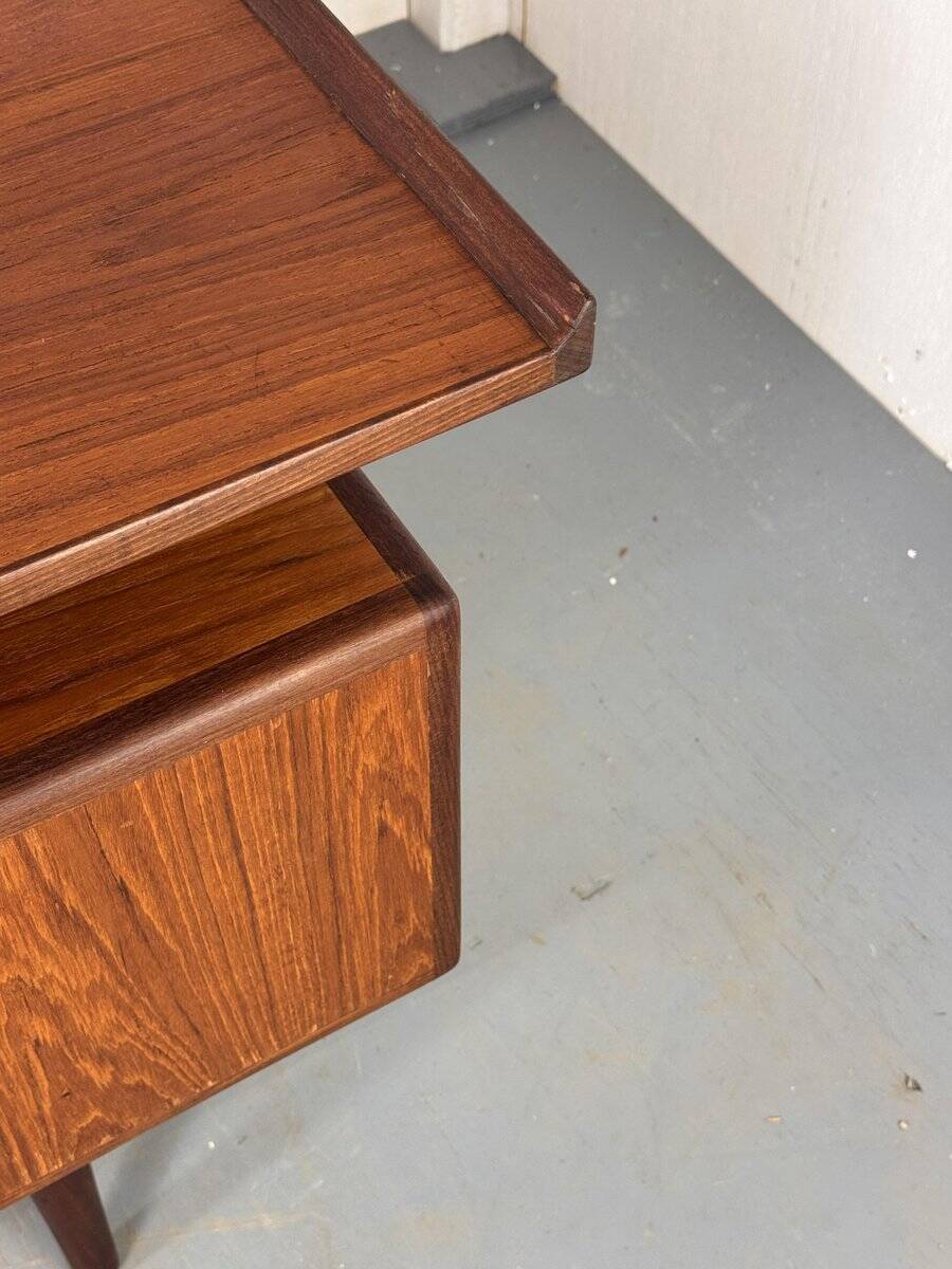 Mid-century Danish teak desk attributed to Louis van Teeffelen for Wébé, 1950s
