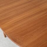 Round extending table, light oak, East Germany, 1960s