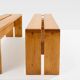 Paire de bancs Charlotte Perriand en pin Les Arcs 1970