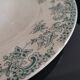 7 Jane model flat plates with dark green floral decoration Saint-Amand