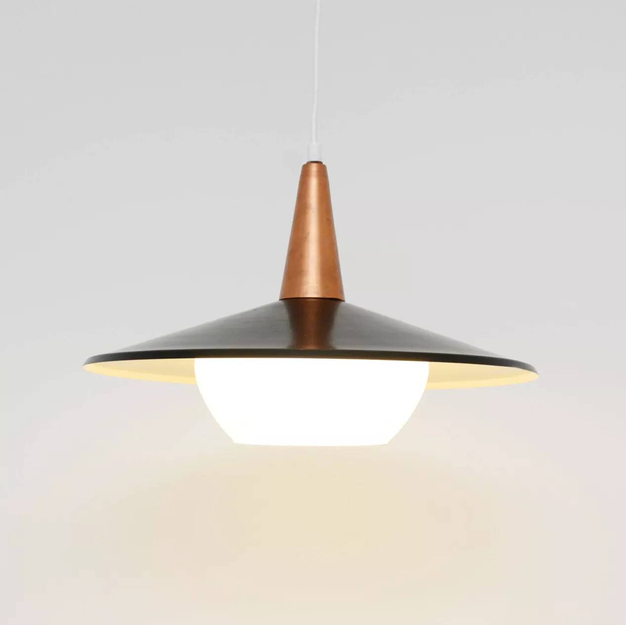 Lampe vintage en verre, Danemark années 1960