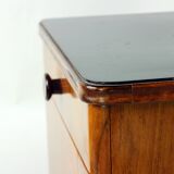Mid Century Bedside Tables In Oak And Walnut Veneer, Czechoslovakia, 1950s,