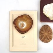Brown-orange ashtray and pocket tray in natural agate, vintage 1970s.