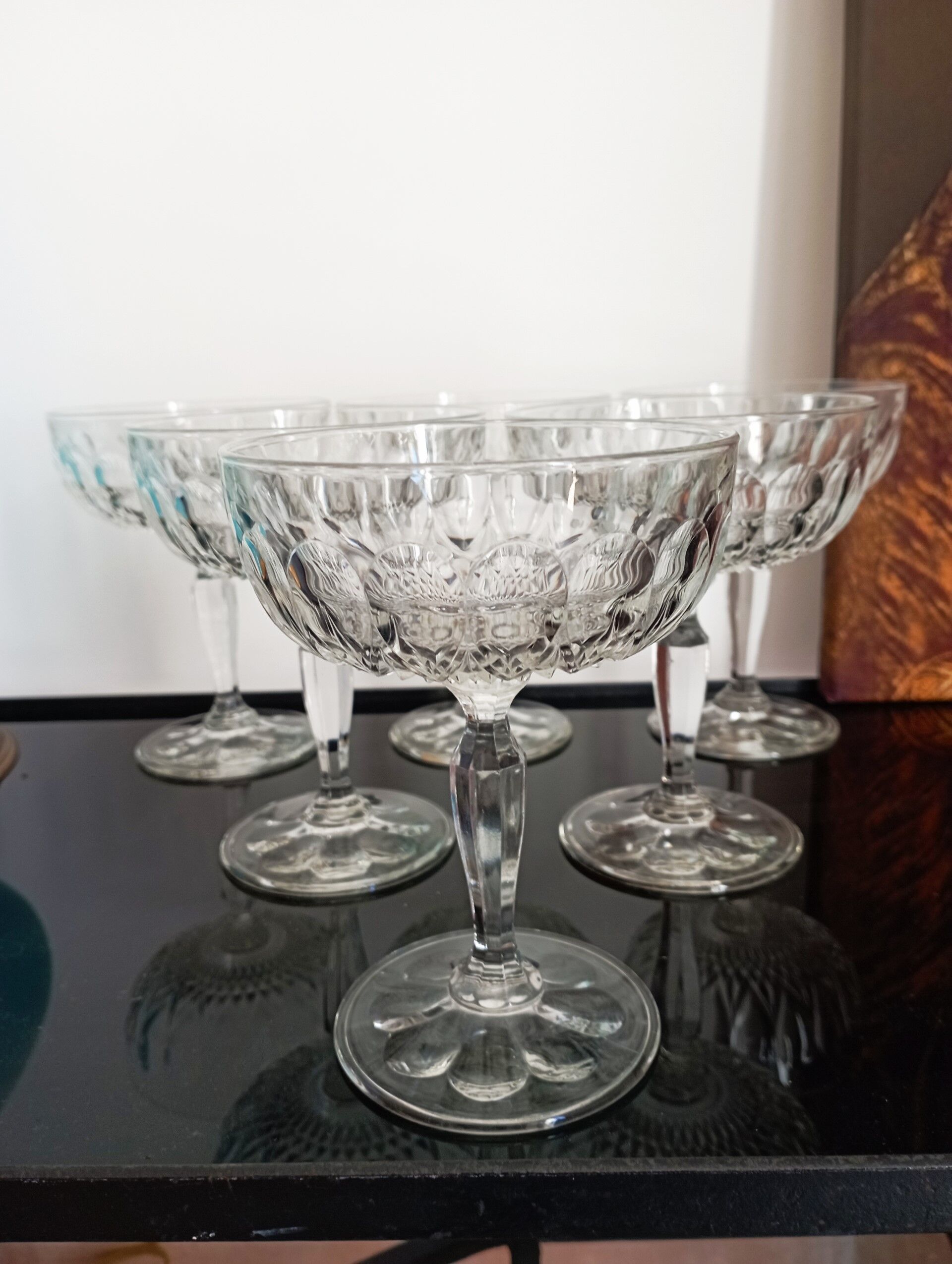 Old champagne glasses