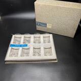 Box of eight cocktail glasses from the Daum brand