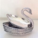 Stackable trinket bowl shape vintage swan 70
