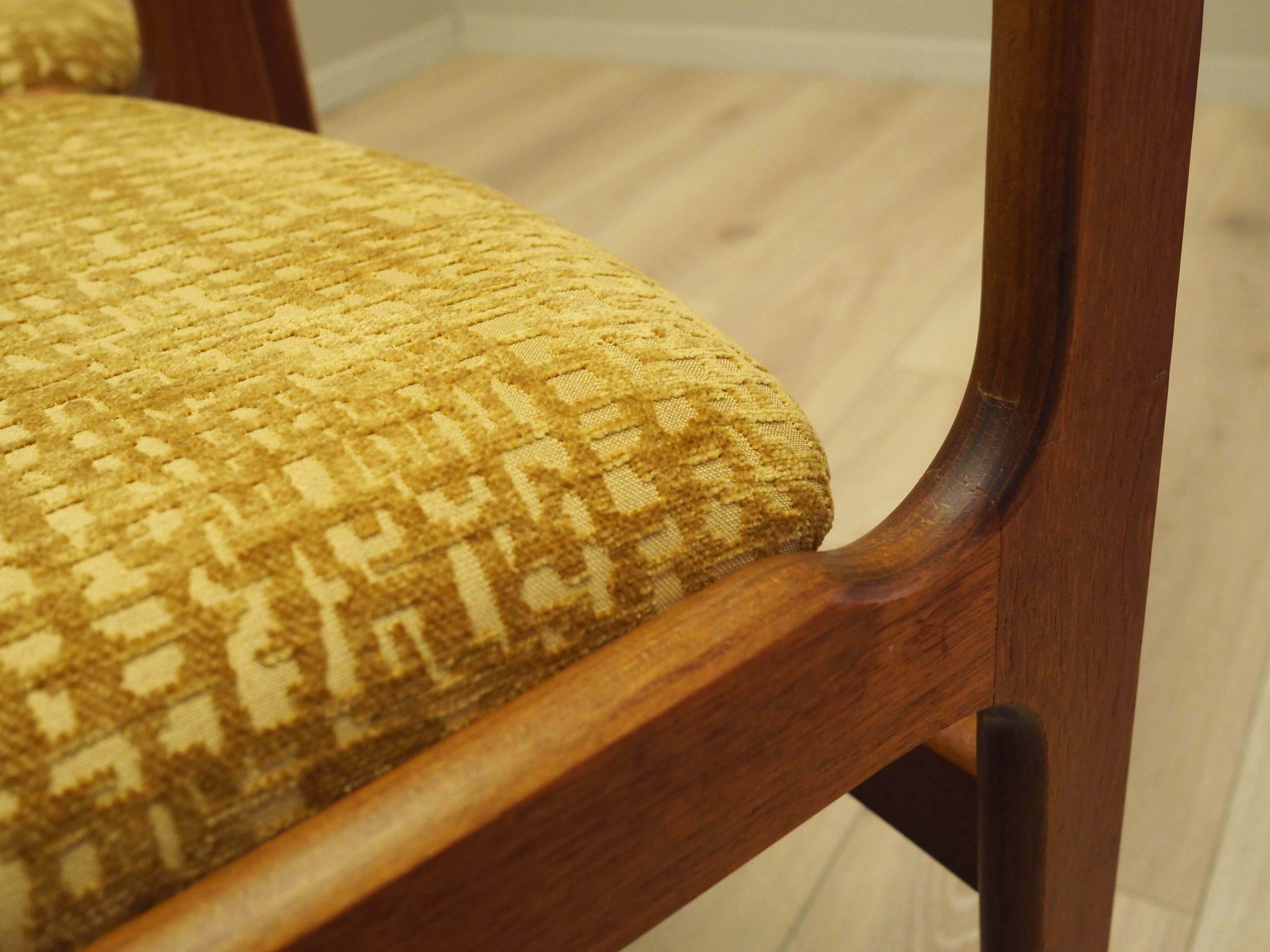 Set of six teak chairs, Danish design, 1970s, production: Denmark