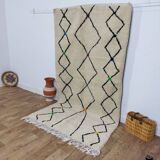 Handmade wool Berber rug 250 x 132 cm