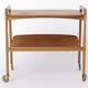 Vintage Bar Cart on Wheels, Mid Century Modern Trolley Table, 1960s Germany