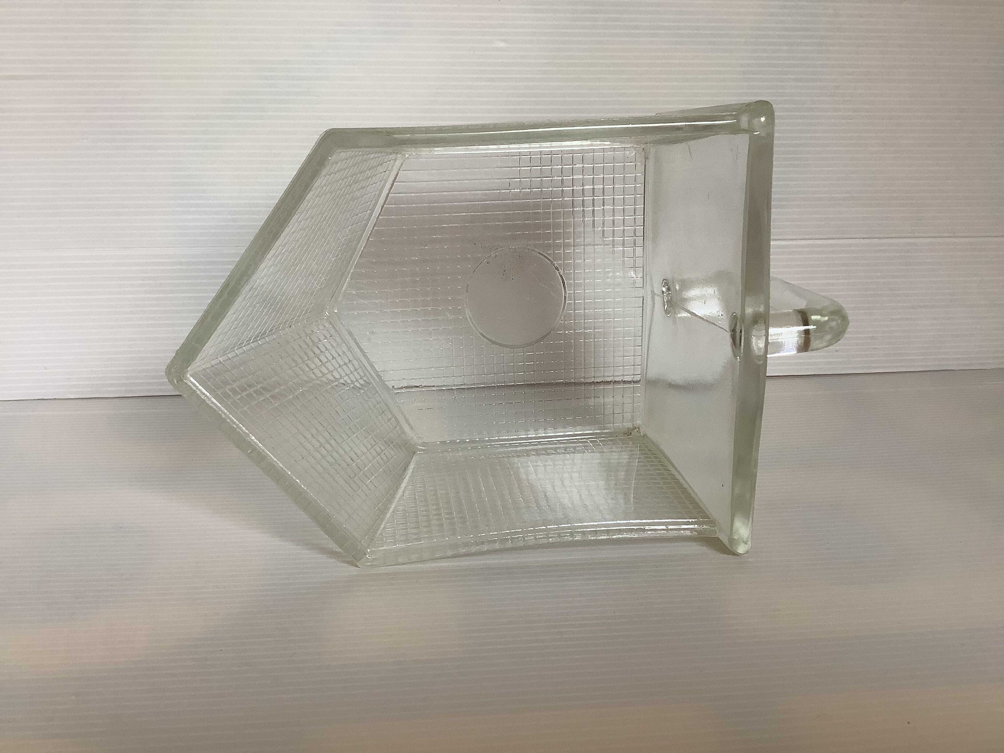 Old thick glass drawer tray