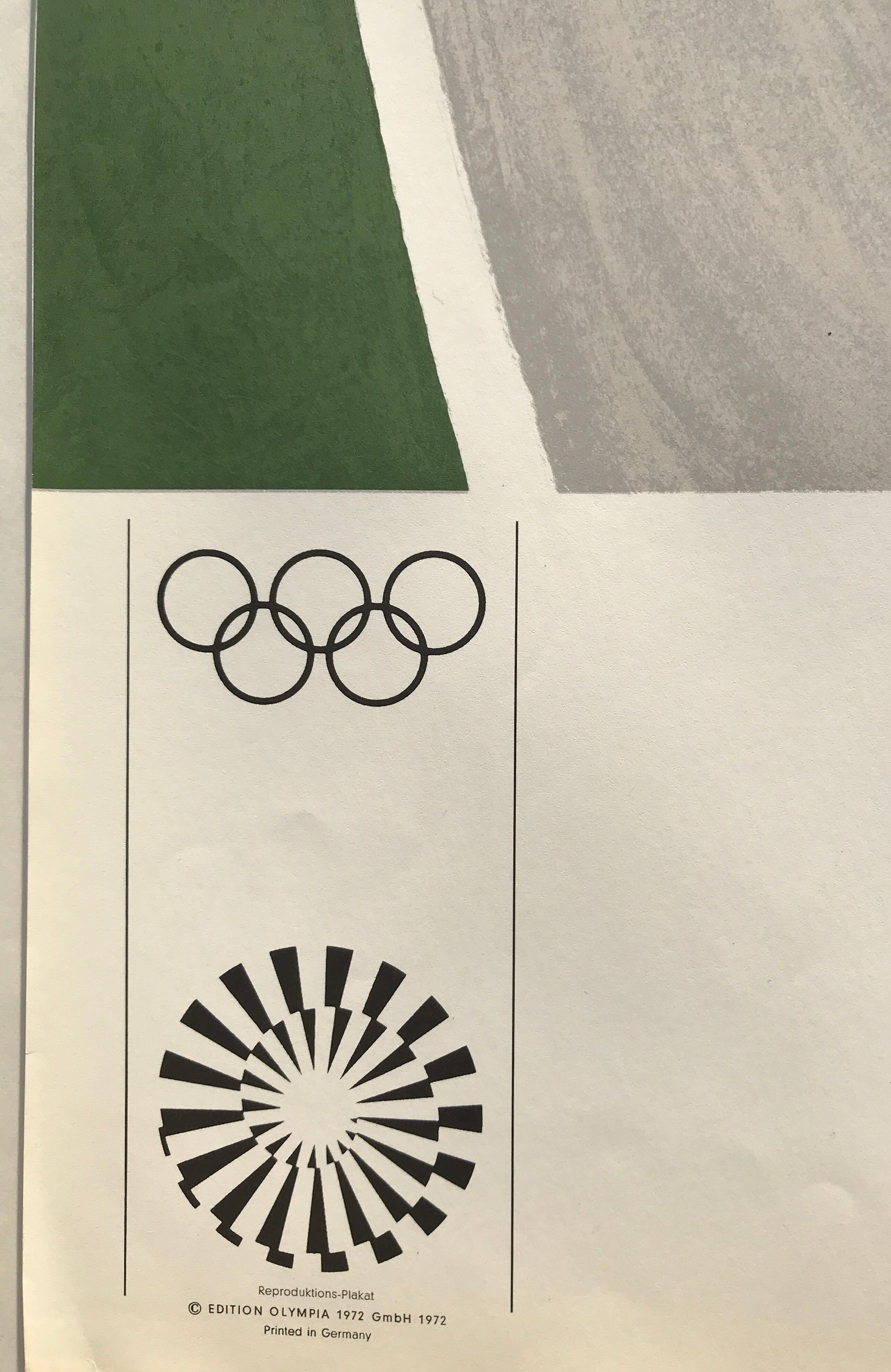 Lawrence jacob (1917-2000) olympische spiele münchen, 1972. original poster