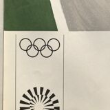 Lawrence jacob (1917-2000) olympische spiele münchen, 1972. original poster