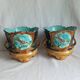 Pair of antique cache-pots in majolica – Art Nouveau 19th century