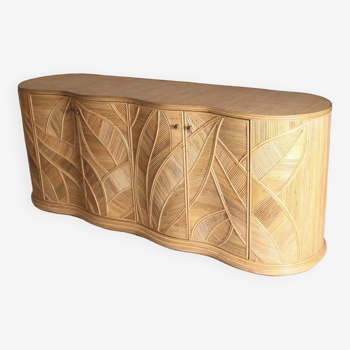 Rattan “leaf” sideboard