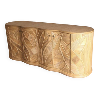 Rattan “leaf” sideboard